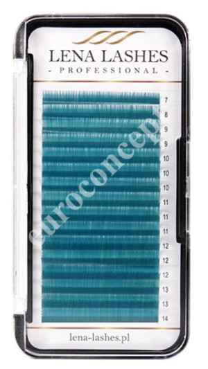 Lena Lashes Rzęsy C 0.07 Mix Turkusowe