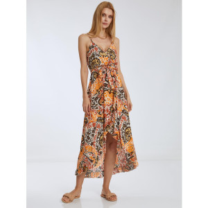 Celestino Floral φόρεμα με απ?σπώμενη ζώνη - Π?ρτ?κα?ι - Grootte: L-XL - θη?υκός