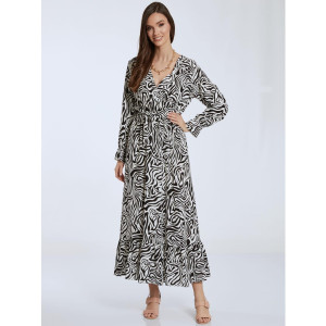 Celestino Φόρεμα σε animal print - Μαυρ? - Grootte: M-L;XL-2XL - θη?υκός