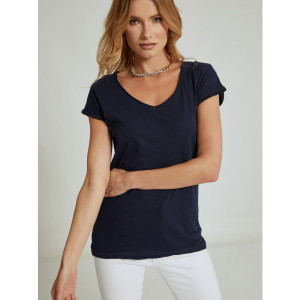 Celestino Βαμβακερό T-shirt - Σκ?υρ? μπ?ε - Grootte: XS;S;M;L - θη?υκός
