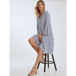 Celestino Midi φόρεμα με ??υ??ύδια - Μπ?ε ραφ - Grootte: M-L;L-XL;XL-2XL - θη?υκός