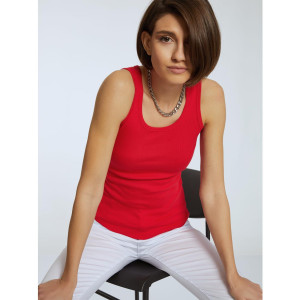 Celestino Ριπ αμάνικη μπ??ύζα - Κ?κκιν? - Grootte: S-M;L-XL - θη?υκός