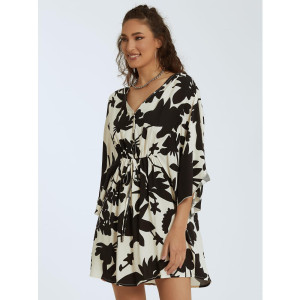 Celestino Εμπριμέ φόρεμα - Μπεζ αν?ιχτ? - Grootte: M-L;XL-2XL;2XL-3XL - θη?υκός
