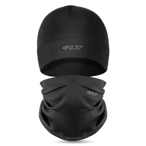 Unisex Thermoset - schwarzes Set Mütze + Schornstein Einheitsgröße