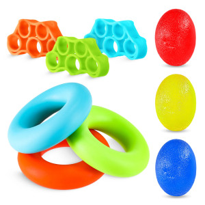 Sada gum na cvičení prstů předloktí 9 ks.