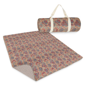 Izolační pikniková deka voděodolná 200 x 150 cm – vzor floral: