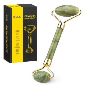 Masážní roller na obličej – zelený jadeit