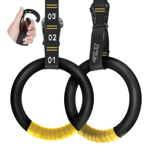 Gymnastické kruhy ABS černo-žluté