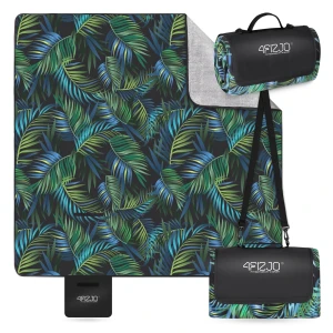 Wasserdichte Picknickdecke mit Palmblatt-Muster 200 x 200 cm