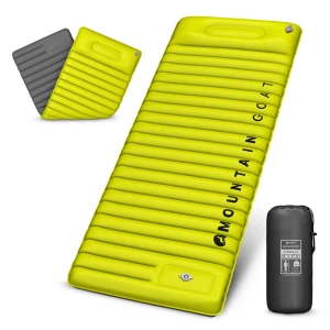 Aufblasbare Einzelluftmatratze mit Pumpe AeroCOMFORT Gelb