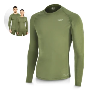 Unisex Langarm-Thermo-T-Shirt - grün, Größe XL