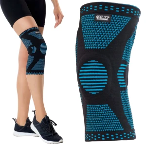Elastische Kniebandage mit Seitenstabilisatoren XXL, blau