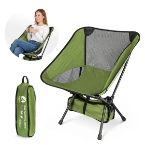 Niedriger Camping- und Strandsessel – militärgrün