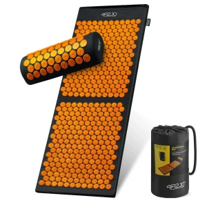 Große klassische Akupressurmatte mit Kissen XL, orange