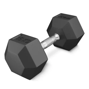HEX acél kézi súlyzó, 1 x 15 kg