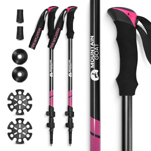 Kije trekkingowe do nordic walking PEAK+ różowe