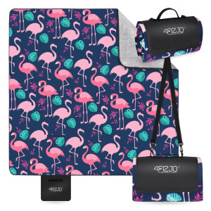 Koc piknikowy plażowy z izolacją 200 x 200 cm flamingi