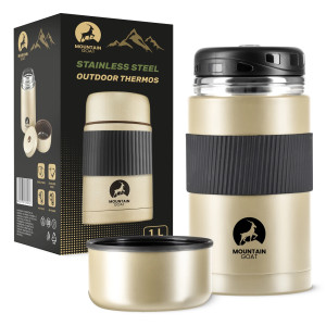 Termos obiadowy ze stali nierdzewnej 1 litr złoty