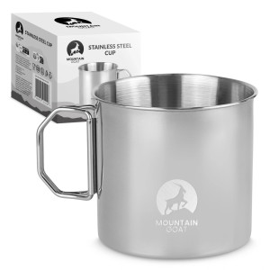 Stalowy kubek turystyczny Mountain Goat 500 ml