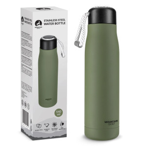 Butelka termiczna z paskiem 540 ml zielona