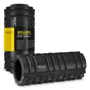 Wałek do masażu z wypustkami EVA 33 cm czarny