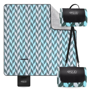 Koc piknikowy plażowy z izolacją 200 x 200 cm jodełka