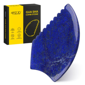 Karbowany kamień Gua Sha z naturalnego lazurytu