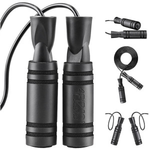 Skakanka z antypoślizgowymi uchwytami BASIC czarna