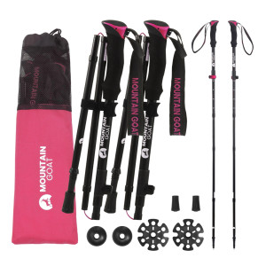 Kije trekkingowe do nordic walking PRO+ różowe