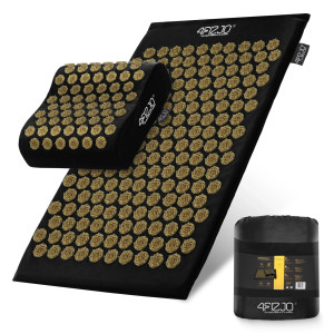 ERGO Mata do akupresury z poduszką czarna