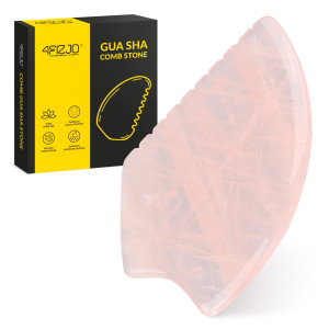 Karbowany kamień Gua Sha z naturalnego różowego kwarcu