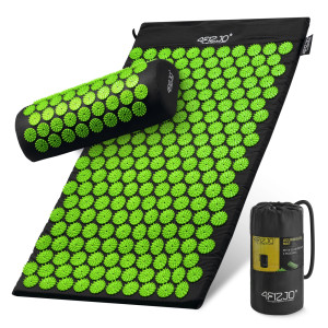 Mata do akupresury z poduszką klasyczna zielona