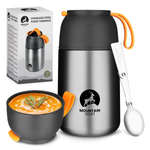 Termos obiadowy ze stali nierdzewnej 720 ml srebrny