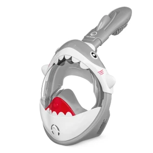 Mască de scufundare pentru copii TSUNAMI SHARK gri
