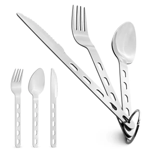Set de tacâmuri de turism din oțel 3 în 1 SteelKIT - indispensabil pentru cercetași