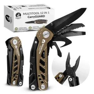 Multitool 12-în-1 CarryGUARD Mountain Goat - briceag multifuncțional de supraviețuire