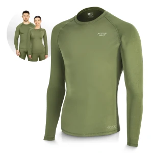Tricou termic unisex cu mâneci lungi – verde, mărime S