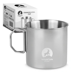 Cană de drumeție din oțel Mountain Goat, 500 ml