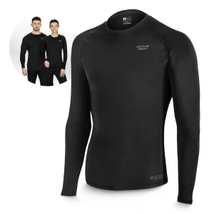 Tricou termic unisex cu mâneci lungi – negru, mărime L