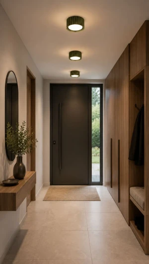 Karbowana lampa sufitowa Arcus A black