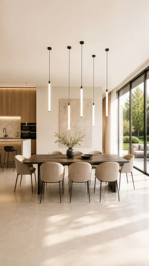 Lampa wisząca LED Tuba flex do jadalni