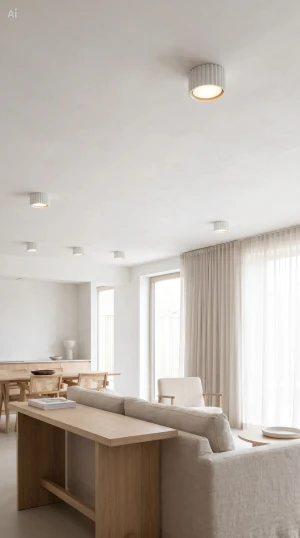 Karbowana lampa sufitowa Arcus A white