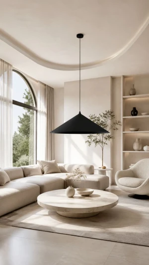 Duża czarna lampa wisząca Stożek 50 cm