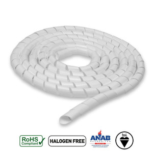 OPLOT WĘŻYK SPIRALNY 2,3MM BIAŁY / WIĄZKI 3-15MM (10M)