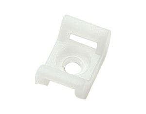 SIODEŁKO MOCUJĄCE OPASKI ZACISKOWE DO 4.8MM BIAŁE (100SZT)