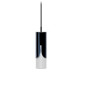 Robin :: Lampa wisząca Bisel rozm. M wys. 21 cm metaliczny niebieski
