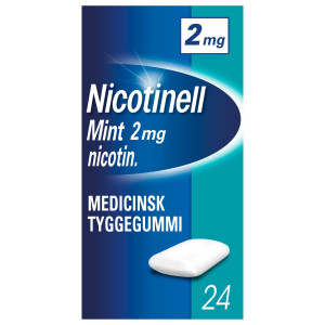Nicotinell Mint 2 mg 24 stk Medicinsk tyggegummi