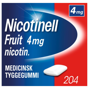 Nicotinell Fruit 4 mg 204 stk Medicinsk tyggegummi