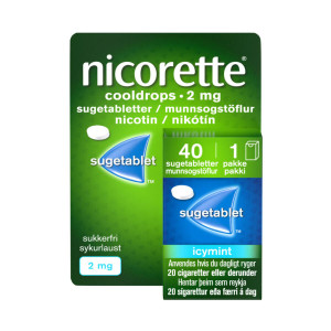 Nicorette Cooldrops 2 mg 40 stk Sugetabletter