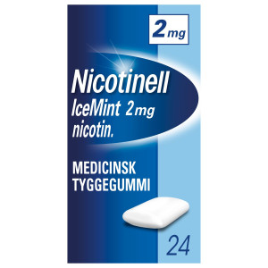 Nicotinell IceMint 2 mg 24 stk Medicinsk tyggegummi